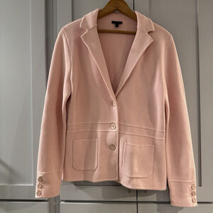 Talbots Pastel Petal Pink Knot Blazer Small Easter Spring Office Church Casual‎